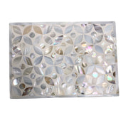 Mother of Pearl Inlay Box Small - White Geometric