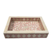 Bone Inlay Tray (Small) - Pink Floral