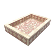 Bone Inlay Tray (Small) - Pink Floral