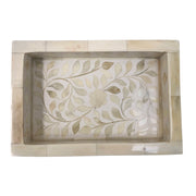 Bone Inlay Tray (Small) - White Floral