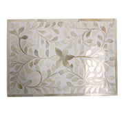 Bone Inlay Box Small - White Floral