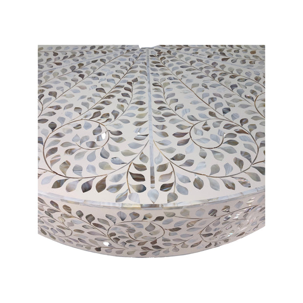 Mother of Pearl Inlay Coffee Table (Large) - White