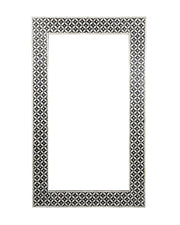 Bone Inlay Mirror - Black Geometric - Abacus and Hunt Melbourne | Unique Furniture