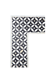 Bone Inlay Mirror - Black Geometric - Abacus and Hunt Melbourne | Unique Furniture
