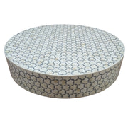Bone Inlay Coffee Table - Grey Geometric - Abacus and Hunt Melbourne | Unique Furniture