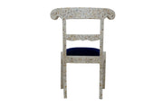 Mother of Pearl Inlay Chair - White Floral
