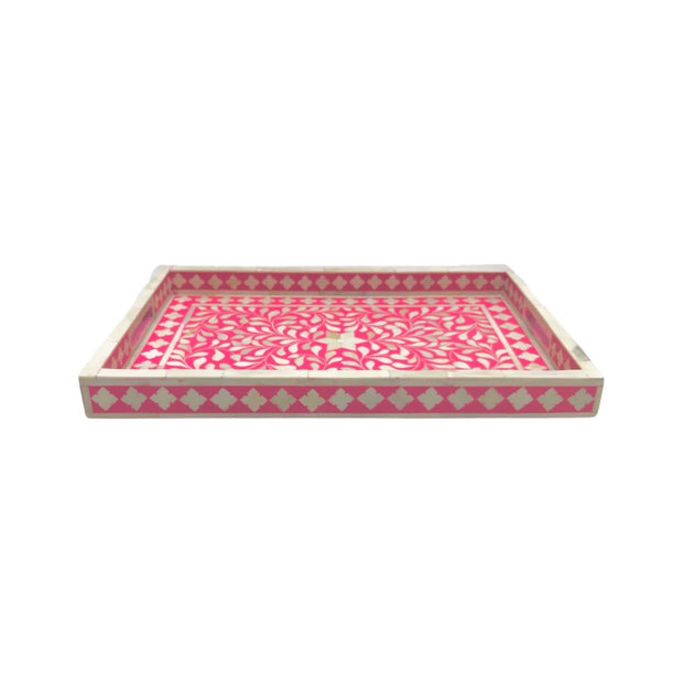 Bone Inlay Tray (Medium) - Hot Pink