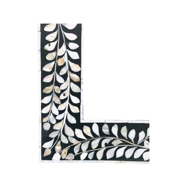 Mother of Pearl Inlay Mirror - Black