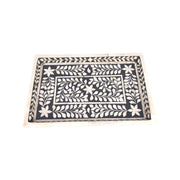 Bone Inlay Tray (Medium) - Dark Grey Floral