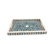 Bone Inlay Tray (Medium) - Deep Green Floral