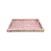 Bone Inlay Tray (Medium) - Light Pink Floral