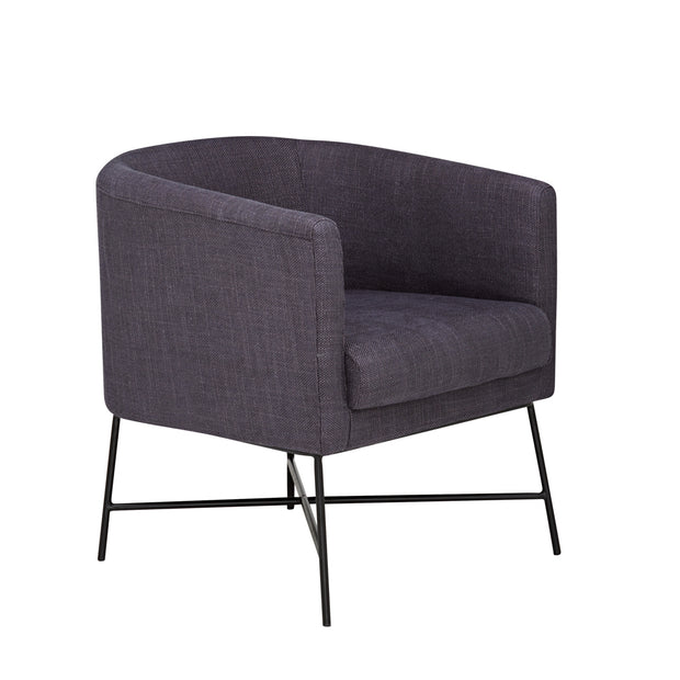 The Sloane Arm Chair - Blue Grey Textured Fabric - Abacus and Hunt Melbourne | Unique Furniture
