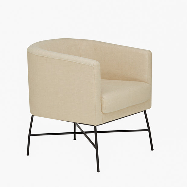 The Sloane Arm Chair - Ivory Textured Fabric - Abacus and Hunt Melbourne | Unique Furniture