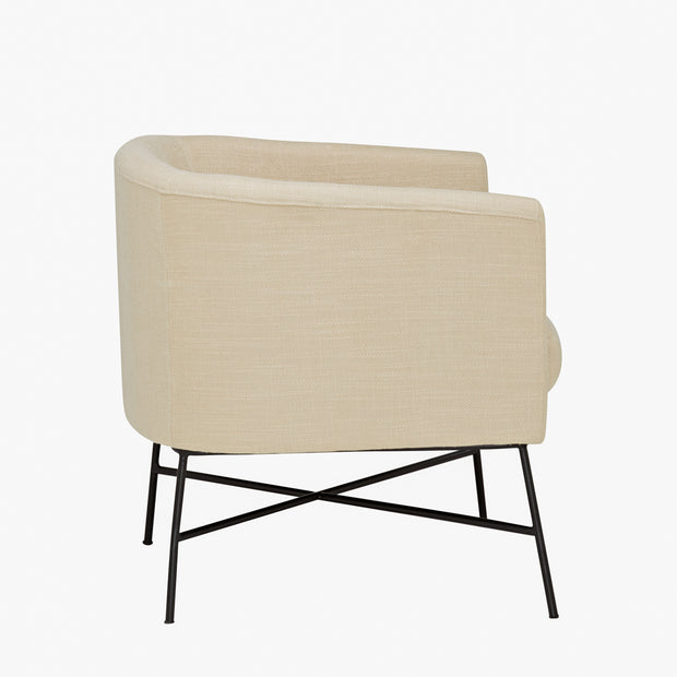The Sloane Arm Chair - Ivory Textured Fabric - Abacus and Hunt Melbourne | Unique Furniture