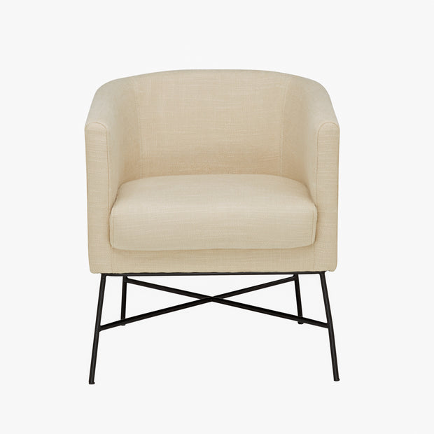 The Sloane Arm Chair - Ivory Textured Fabric - Abacus and Hunt Melbourne | Unique Furniture