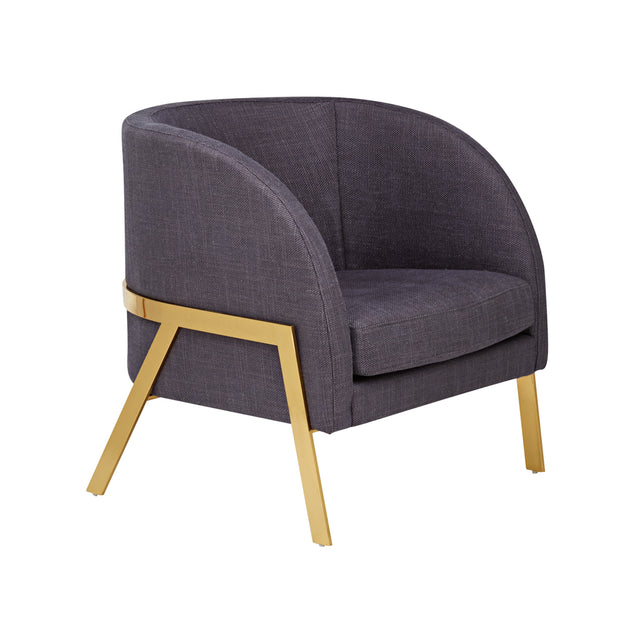 The SoHo Arm Chair -Blue Grey Textured Fabric - Abacus and Hunt Melbourne | Unique Furniture