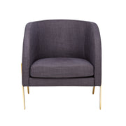 The SoHo Arm Chair -Blue Grey Textured Fabric - Abacus and Hunt Melbourne | Unique Furniture