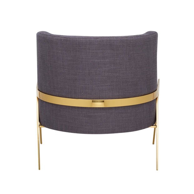The SoHo Arm Chair -Blue Grey Textured Fabric - Abacus and Hunt Melbourne | Unique Furniture