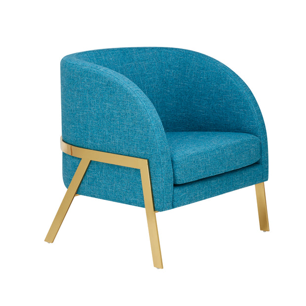 The SoHo Arm Chair - Sea Blue Textured Fabric - Abacus and Hunt Melbourne | Unique Furniture