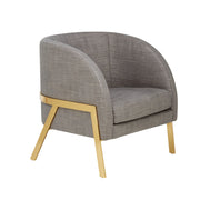The SoHo Arm Chair - Dark Grey Textured Fabric - Abacus and Hunt Melbourne | Unique Furniture