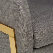 The SoHo Arm Chair - Dark Grey Textured Fabric - Abacus and Hunt Melbourne | Unique Furniture