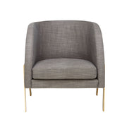 The SoHo Arm Chair - Dark Grey Textured Fabric - Abacus and Hunt Melbourne | Unique Furniture