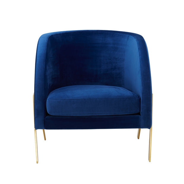 The SoHo Arm Chair - Jewellery Blue Velvet - Abacus and Hunt Melbourne | Unique Furniture