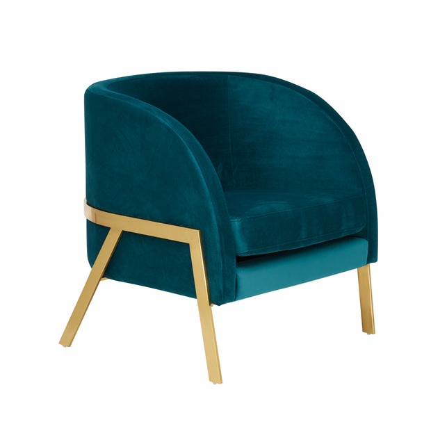 The SoHo Arm Chair - Teal Green Velvet - Abacus and Hunt Melbourne | Unique Furniture
