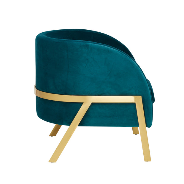 The SoHo Arm Chair - Teal Green Velvet - Abacus and Hunt Melbourne | Unique Furniture