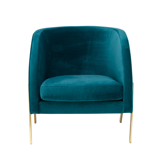The SoHo Arm Chair - Teal Green Velvet - Abacus and Hunt Melbourne | Unique Furniture