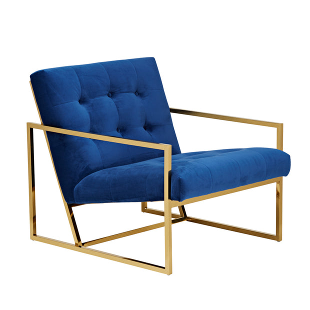 The Boulevard Arm Chair - Jewellery Blue Velvet - Abacus and Hunt Melbourne | Unique Furniture