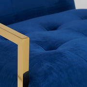 The Boulevard Arm Chair - Jewellery Blue Velvet - Abacus and Hunt Melbourne | Unique Furniture