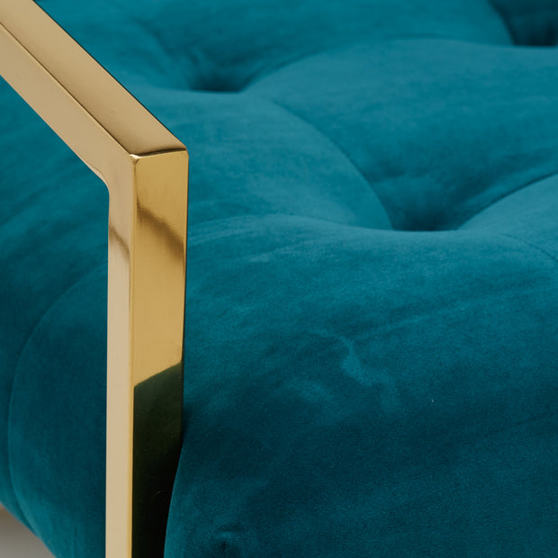 The Boulevard Arm Chair - Teal Green Velvet - Abacus and Hunt Melbourne | Unique Furniture
