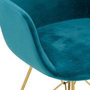 The Estelle Chair - Teal Green Velvet - Abacus and Hunt Melbourne | Unique Furniture