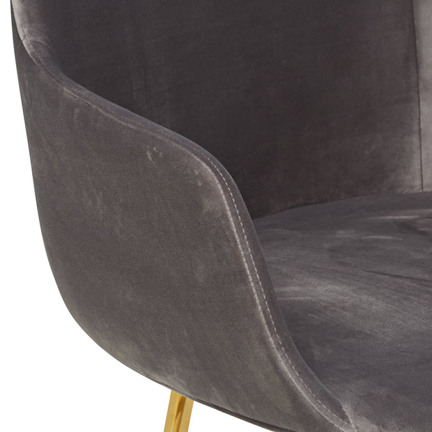The Davis Bar Stool - Weathered Grey Velvet - Abacus and Hunt Melbourne | Unique Furniture